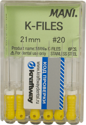 К-Файл / K-Files №20, 21мм, (6шт), Mani / Япония