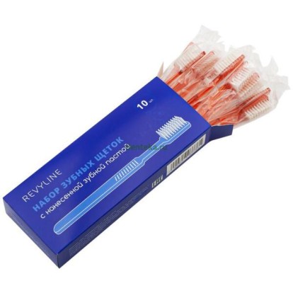 Зубная щетка с нанесенной зубной пастой / Revyline 