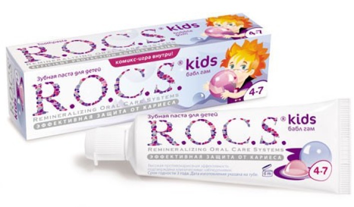 РОКС / ROCS (аромат липы) - зубная паста для малышей (45г), ROCS / Россия