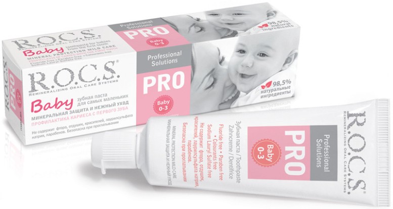 РОКС / ROCS PRO Baby - зубная паста для детей, минеральная защита и нежный уход (45г), ROCS / Россия