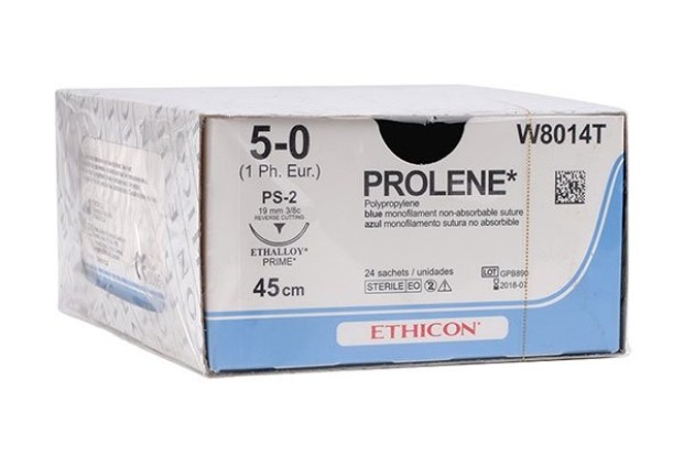 Пролен Prolene - шовный материал № 5 режущая 3/8 16мм /код W527/ Ethicon