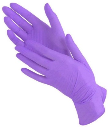 Перчатки Clean+Safe нитриловые текстурированные Сиреневые, L (50пар)