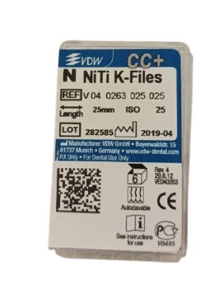 К-файлы NITIFLEX, №25  6шт. /VDW 
