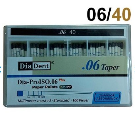 Бумажные штифты DiaDent 06 №40, (100шт), DiaDent / Корея