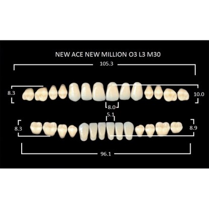 Зубы планка 28 шт MILLION NEW ACE O3/A3.5