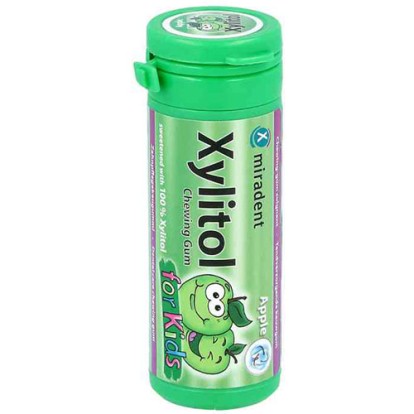 Жевательная резинка с ксилитом MIRADENT Xylitol Chewing Gum (Яблоко), 30г