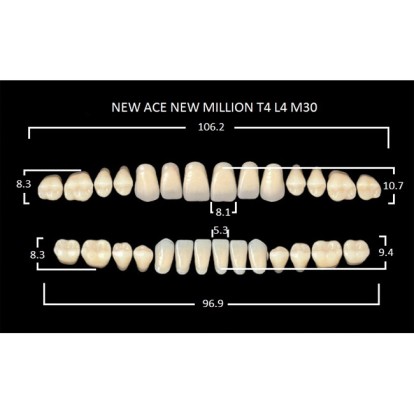 Зубы планка 28 шт MILLION NEW ACE T4/A3.5