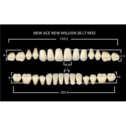 Зубы планка 28 шт MILLION NEW ACE S6/A1