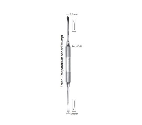 40-26 Распатор Freer,ручка DELUXE диаметр 10мм, острый /тупой 5,0-6,0 мм