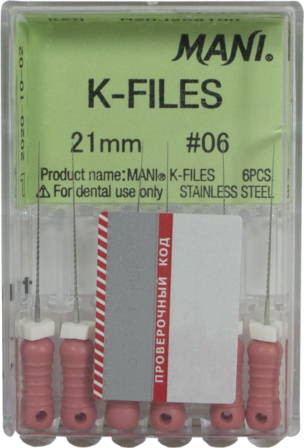 К-Файл / K-Files №06, 21мм, (6шт), Mani / Япония