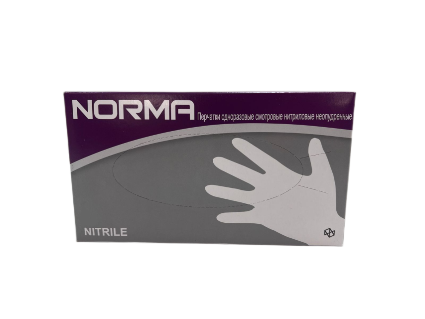 Перчатки NORMA фиолетовый (L) - нитриловые, текстурированные (50пар), NORMA / Таиланд